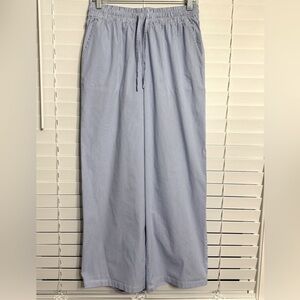 Mono b white, blue striped pants size S